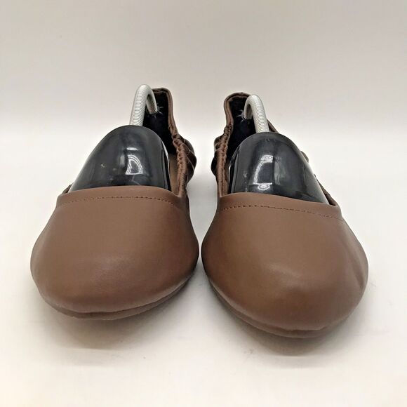 Torrid Scrunch Ballet Flats Women's 8.5WW Brown Lightweight Slip On Comfort Shoe - Picture 2 of 11